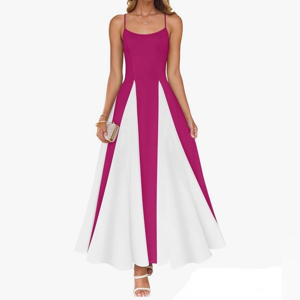 Casual to Elegant Pink & White Striped Dress, NWT, Size M, NWT